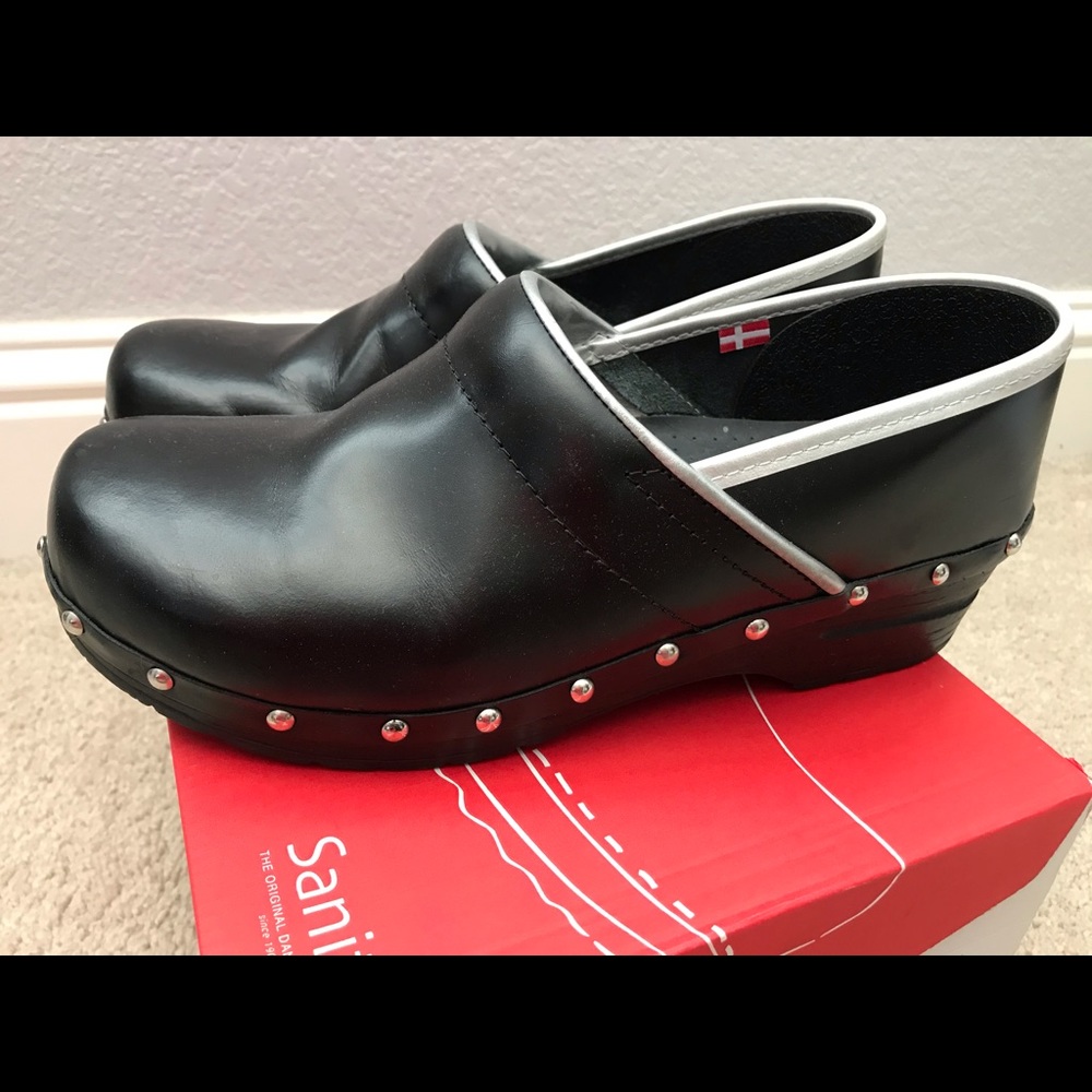 Sanita Bonnie leather clogs